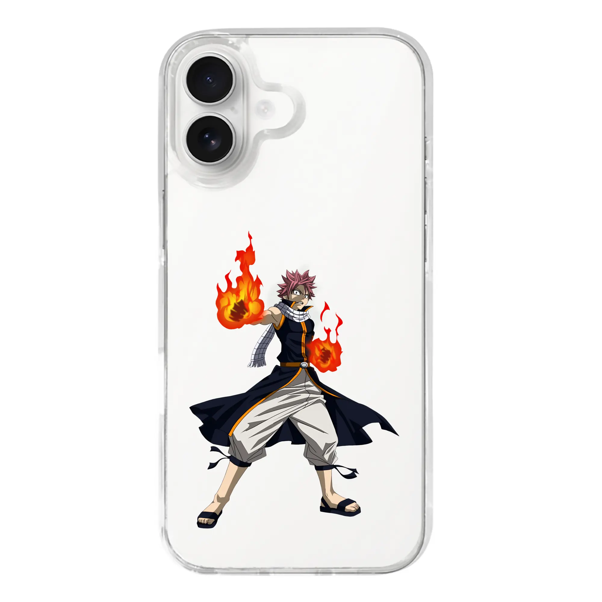 フェアリーテイル グッズ ナツ・ドラグニル - iPhone 17シリーズ 透明スマホケース – 薄型・耐衝撃・精密フィット保護カバー